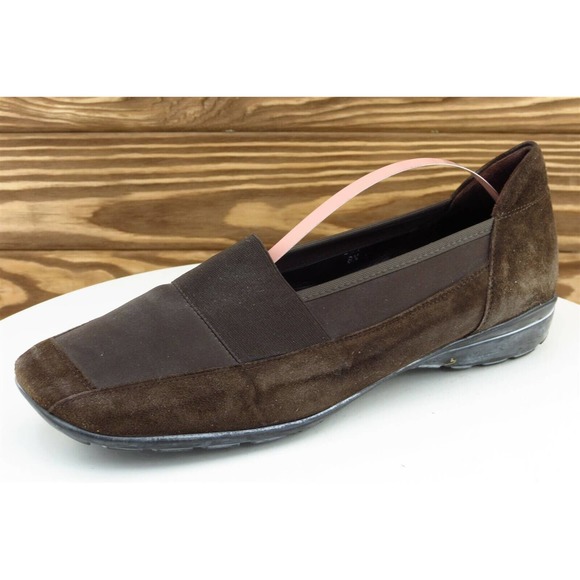 Sesto Meucci Sz 8.5 M‎ Brown Square Toe Flat Leather - Picture 1 of 7